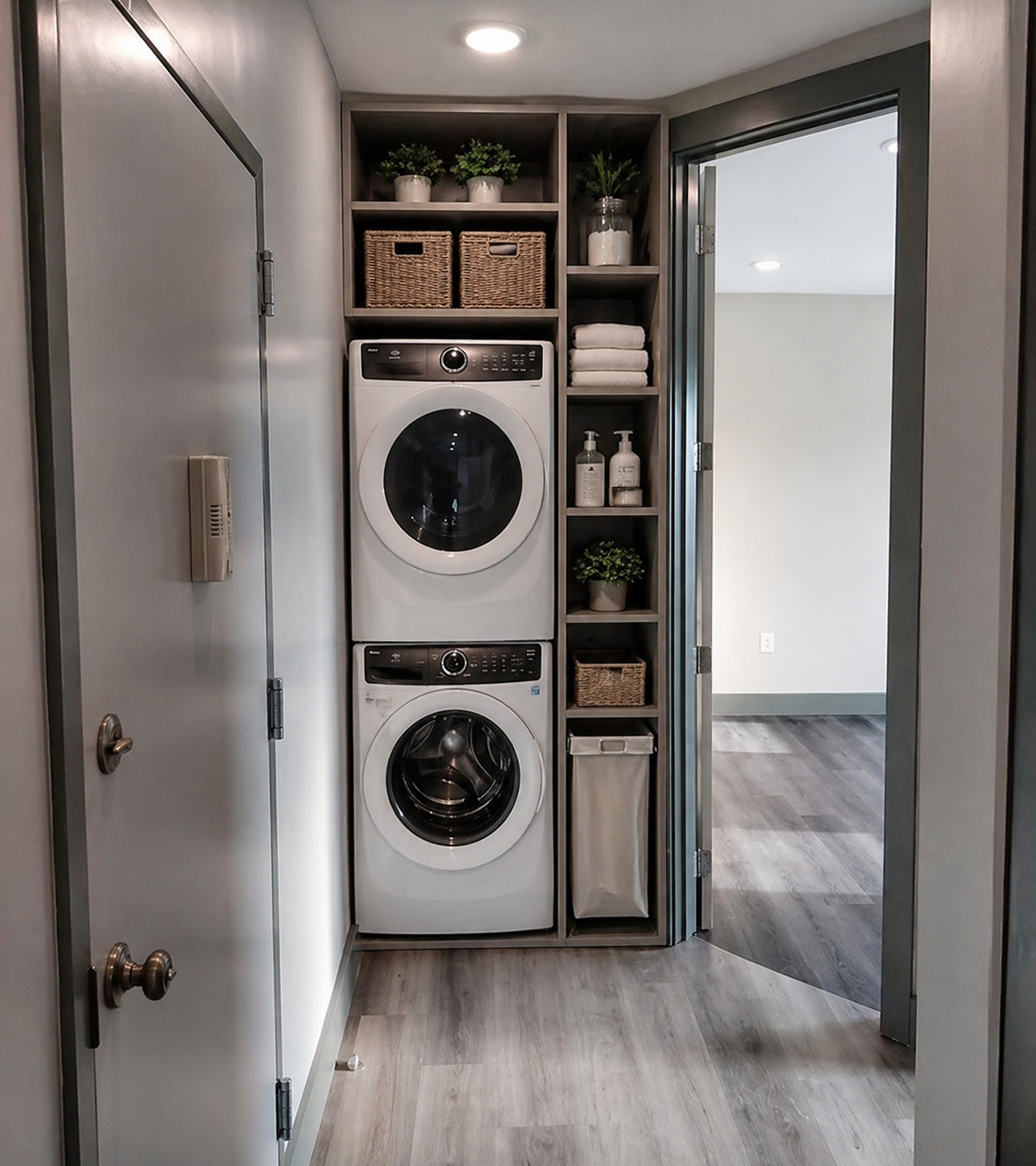 Laundry area at New Park Apartments